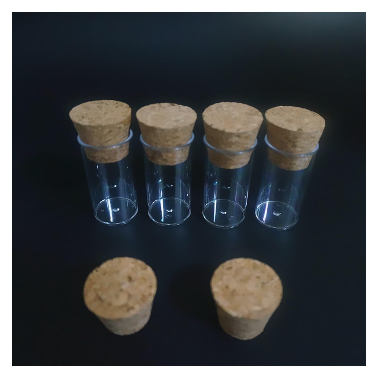 20 Sztuk 30 Sztuk 50 Sztuk 100 Sztuk 24x45mm Płaskie Dno Herbaty Plastikowa Probówka Kultura Probówka Z Korkami(100pcs)
