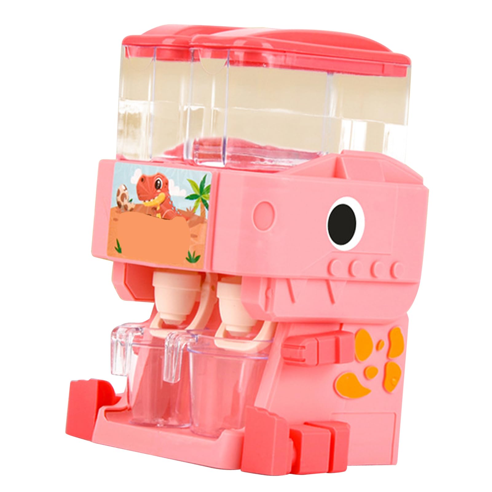 ACOGEDO Small WATER Dispenser Toy Simulation Dinosaur Shape Safe Cute Drinking Fountain Toy for Kids Green the of to Thirst to Function DRINKABLE WATER a Dispenser Function Dinosaur (Pink) - Image 3
