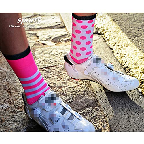 Cycling Socks Pro Mens Womens Riding Socks Bicycle Bike Sport Ankle Athletic Socks XC MTB BMX Black Pink Blue Green Orange4