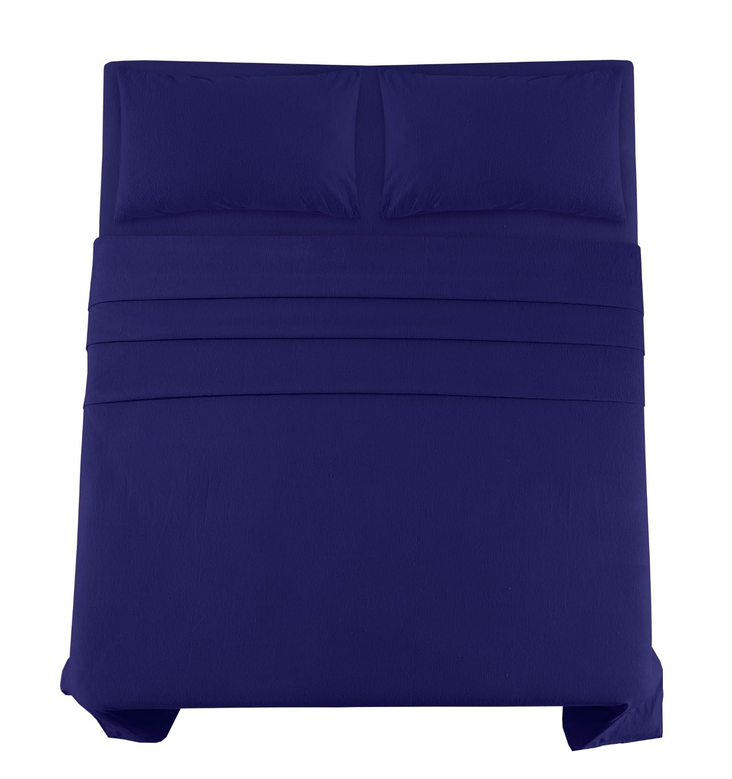 Northern Luxe Flannelette Fitted Sheet (FULL SET – FITTED SHEET + FLAT SHEET + PILLOWCASES) 100% Brushed Cotton Beautiful Bedding Set Soft Cosy Bedsheet Easy Care 160 GSM (Royal Blue, King Full Set)