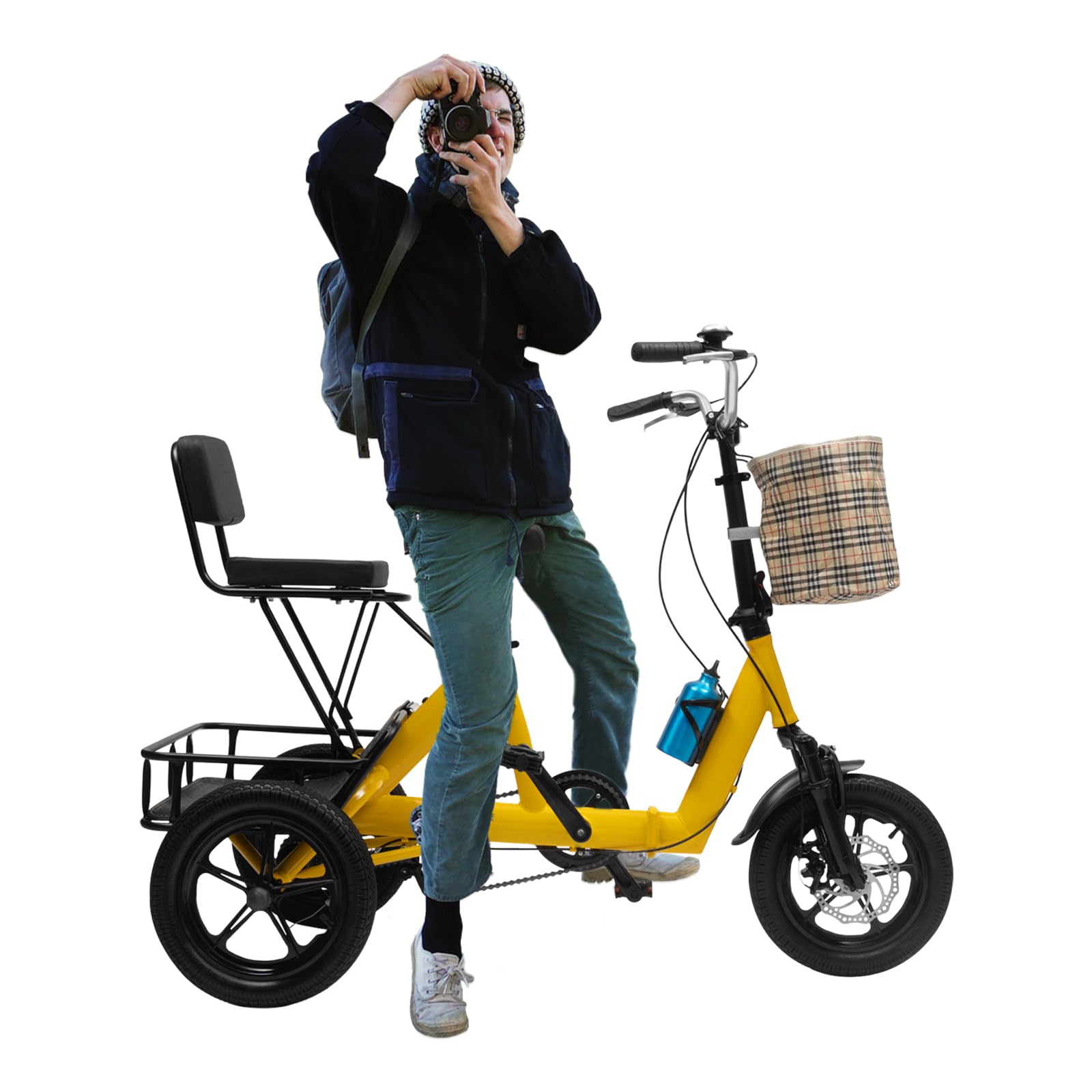 Vélo Enfant 3–6 Ans Avec Roues Stabilisatrices – Blanc, Cadre Acier, Selle Et Guidon Réglables, Pour Filles Et Garçons