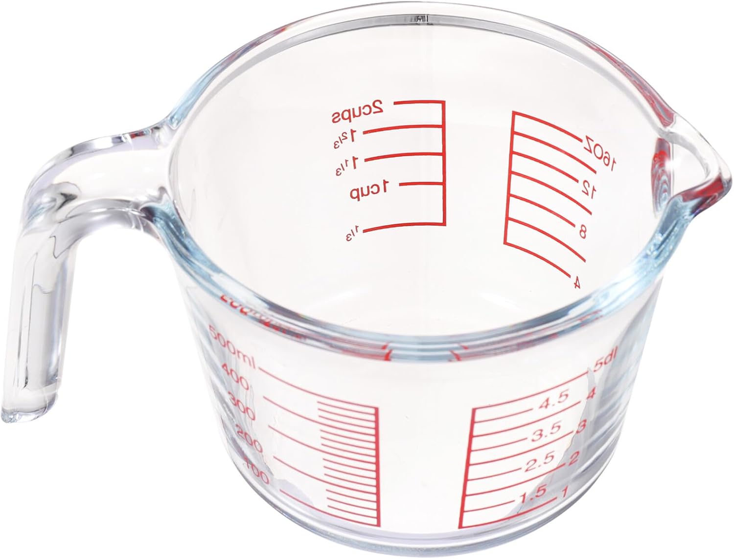 VANZACK Large Capacity Glass Measuring Cup with Scale High Temperature Resistant Liquid Baking Tool Lightweight Transparent Kitchen Accessory with Insulated Handle for Precise Cooking