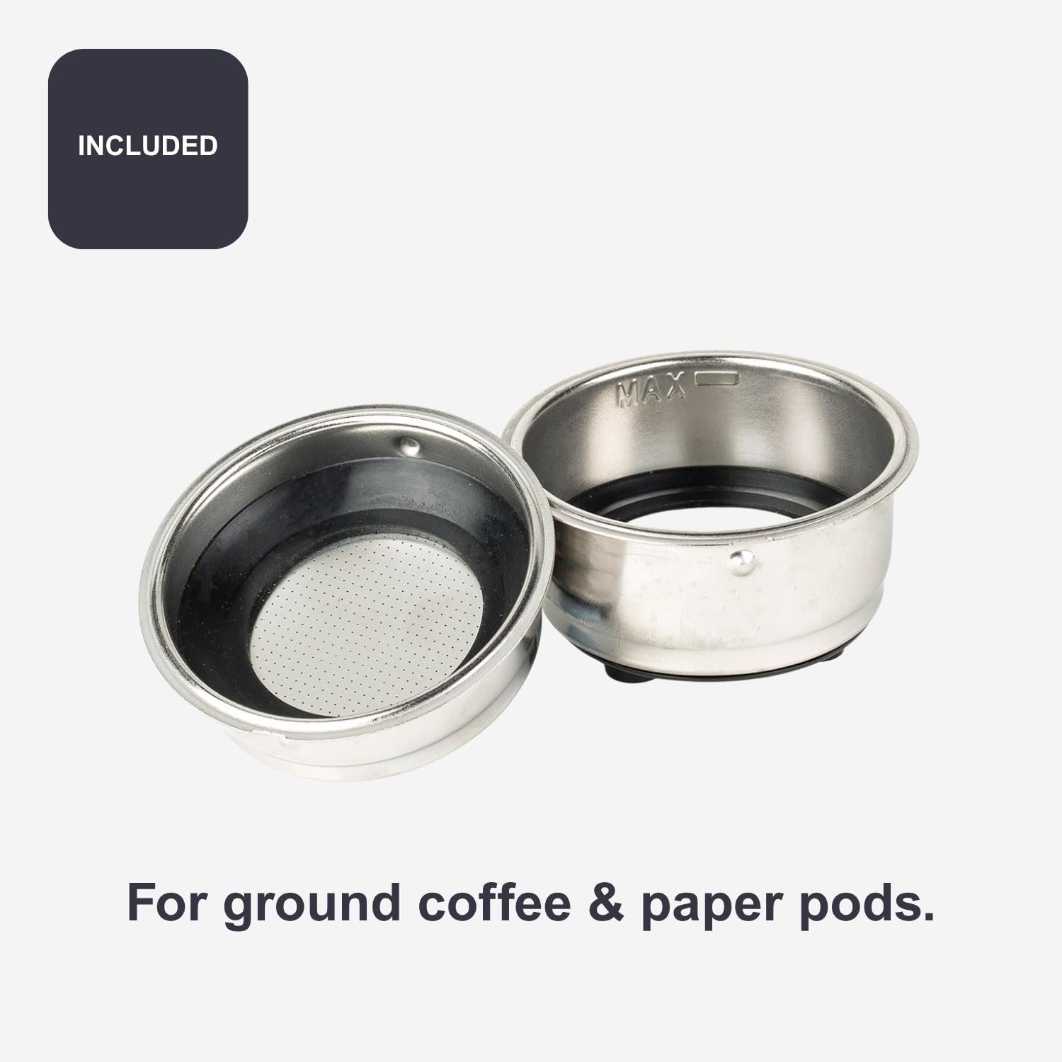 BLACK+DECKER BXCO850E - Macchina da Caffè Espresso, 20bar, 850W, 1,5L, Acciao Inox