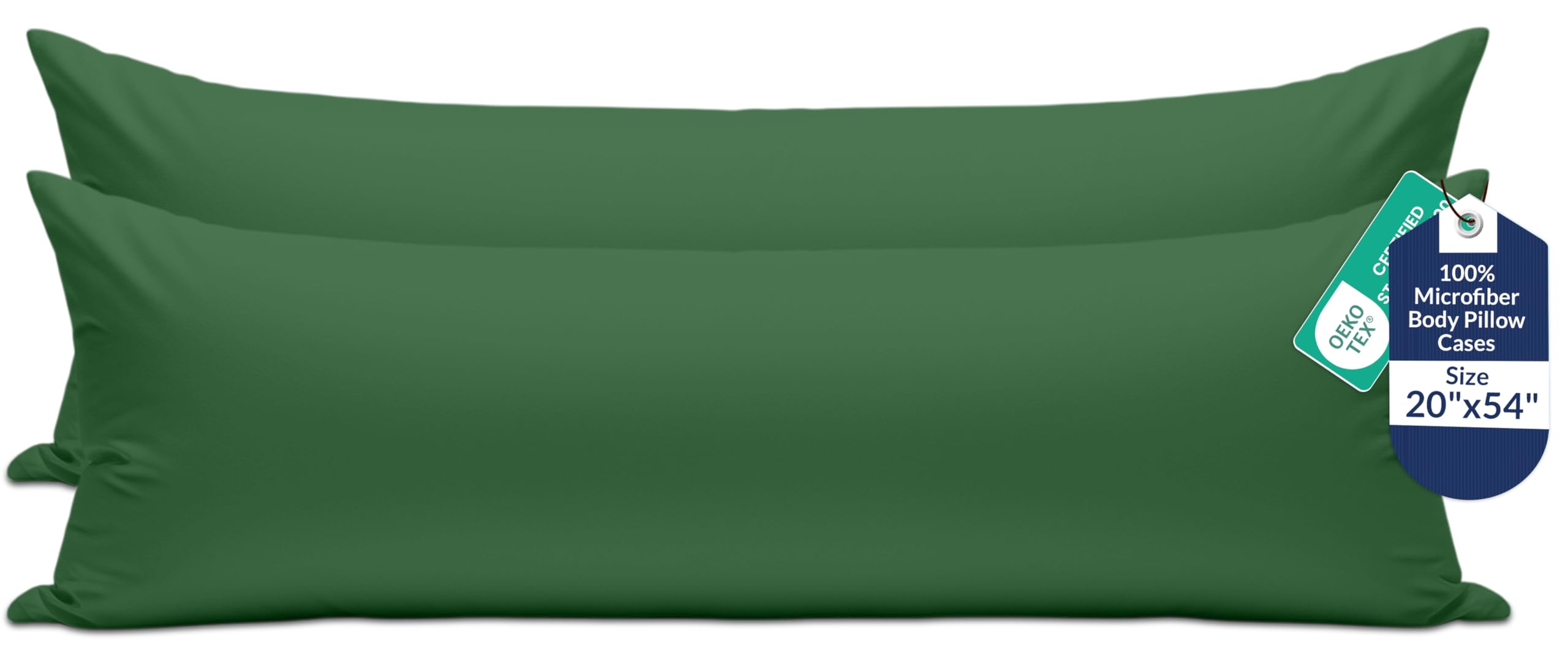 ROYALE LINENS 1800 Body Pillow Cover with Zipper, 20x54 Inches-Hunter Green