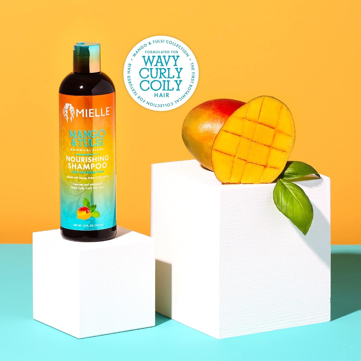 Mielle Organics Mango & Tulsi Nourishing Hair Shampoo - Moisturizing Shampoo for Curly Hair - Gently Cleanses & Remove Scalp Impurities - Nourishes, Strengthens & Balances Moisture (6 Fl Oz) image 4