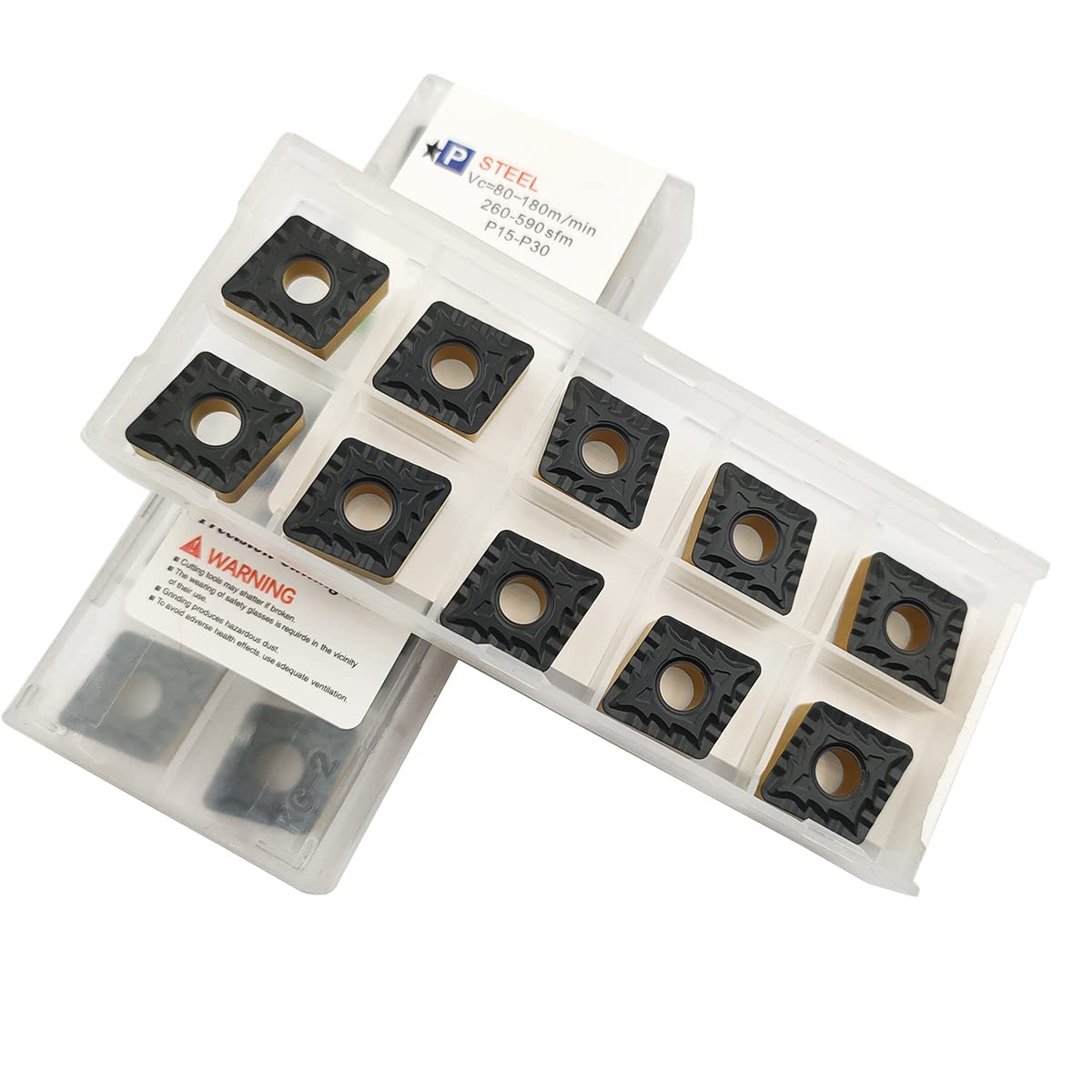 GBJ 10pcs CNMG433-CQ CNMG120412 CQ LF9218 Double-Coating Lathe Turning Inserts Carbide Inserts Cutting Tools Especially for Steel and Stainless Iron Parts (CNMG120412-CQ LF9218)