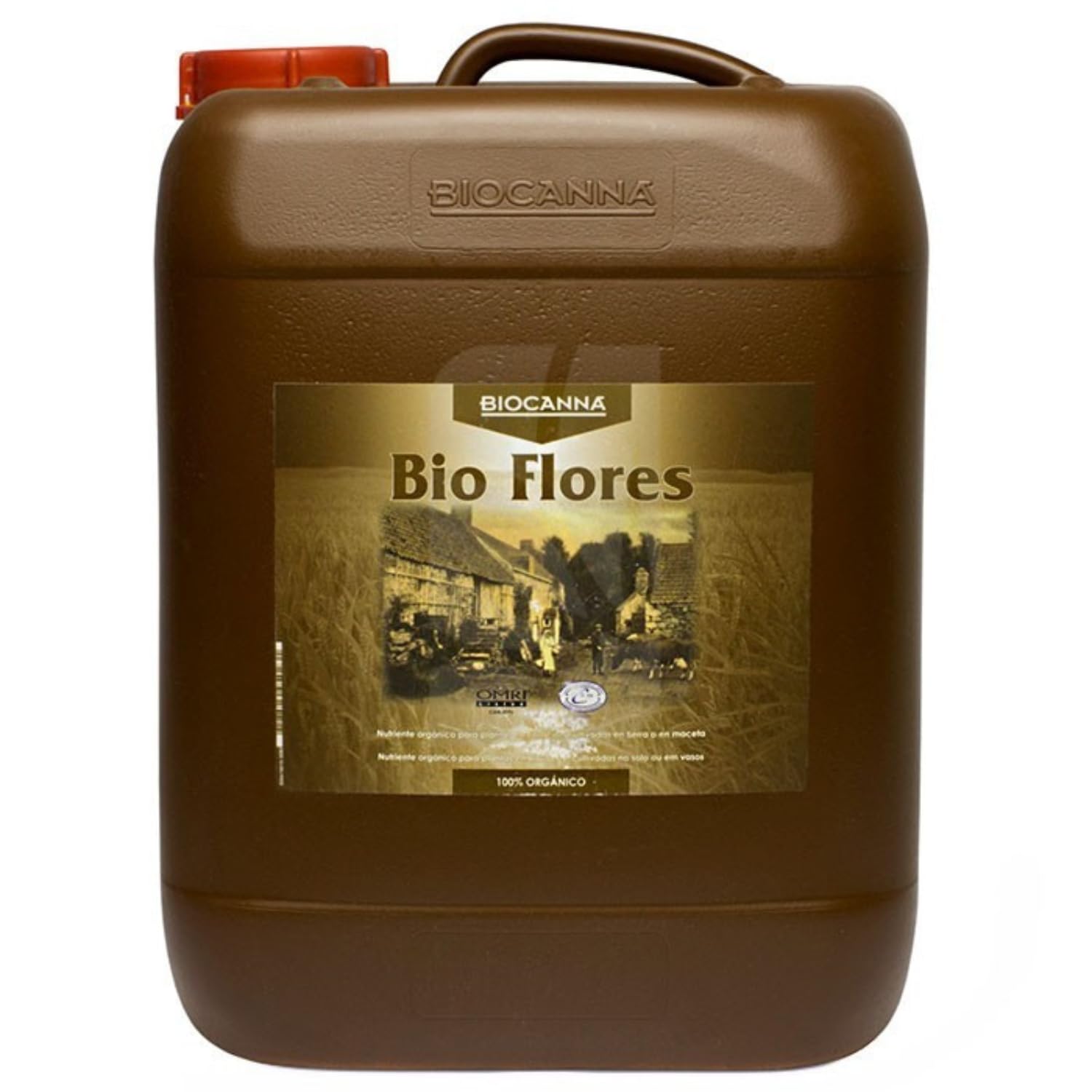 GROWMANIA Fertilizante Bio Flores de Bio Canna 5 L | Abono Biológico Etapa Floración | Orgánico 100% Certificado OMRI y CU