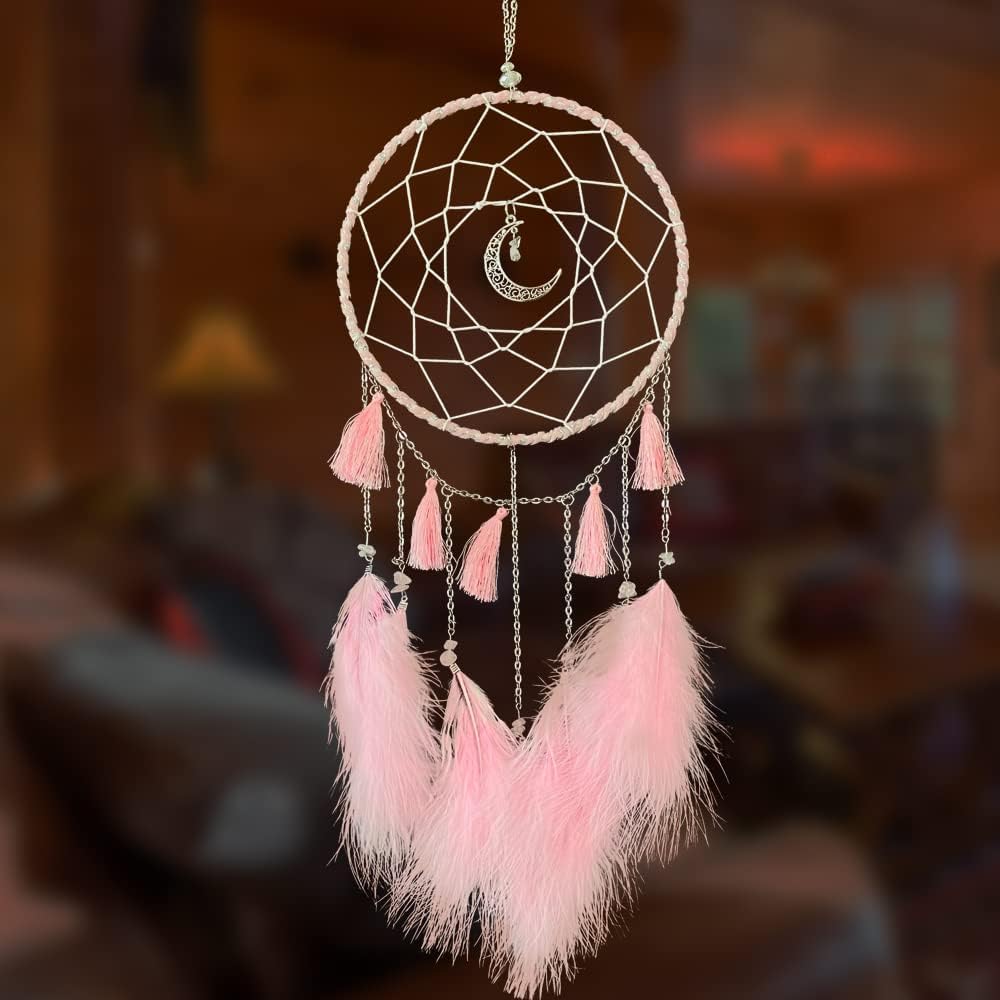 Amazon.com: Dream Catcher Handmade Pink Feather Native American