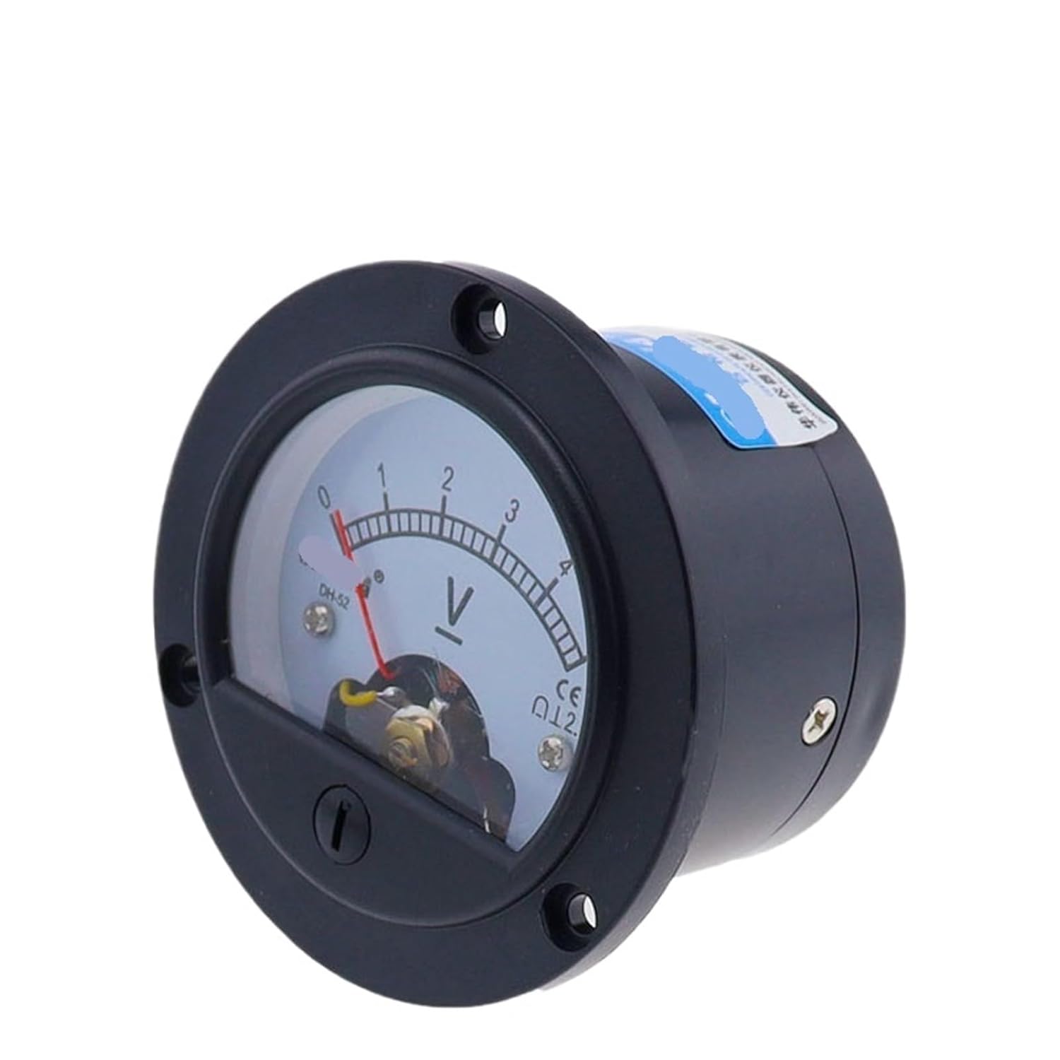 DH-52 DC Ammeter Marine Circular Meter Pointer Analog Instrument Measuring Current Tools 65.5X65.5MM 1Pcs(2V)