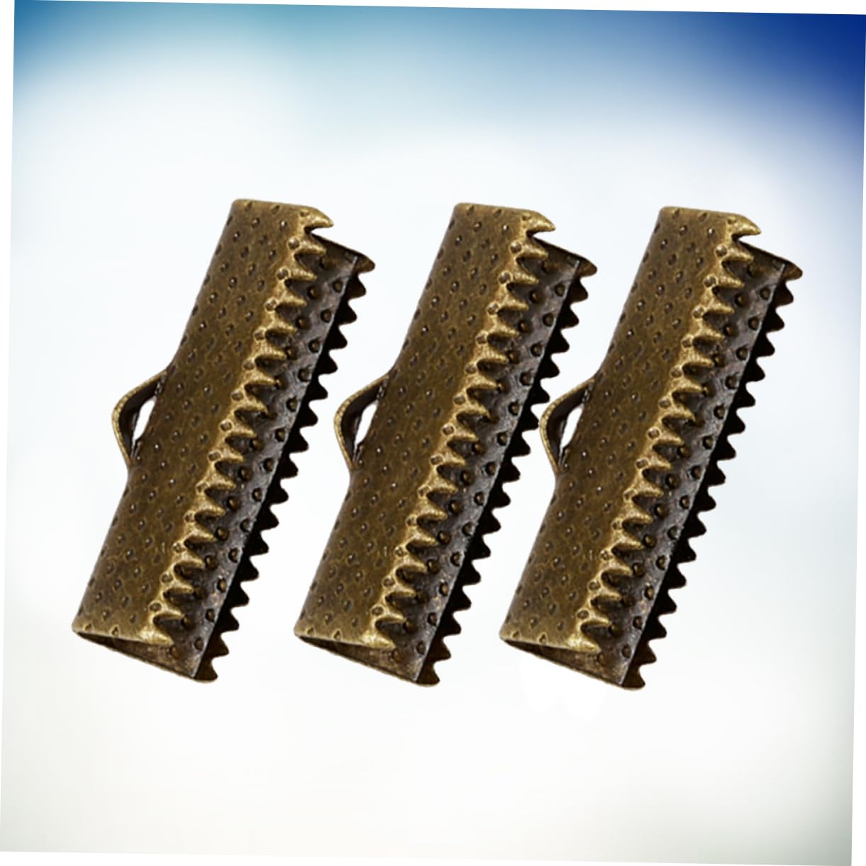 HAPINARY Ribbon Fastener Clasps 100pcs Metal Clip Buckles Cord Ends for DIY Jewelry Random Color