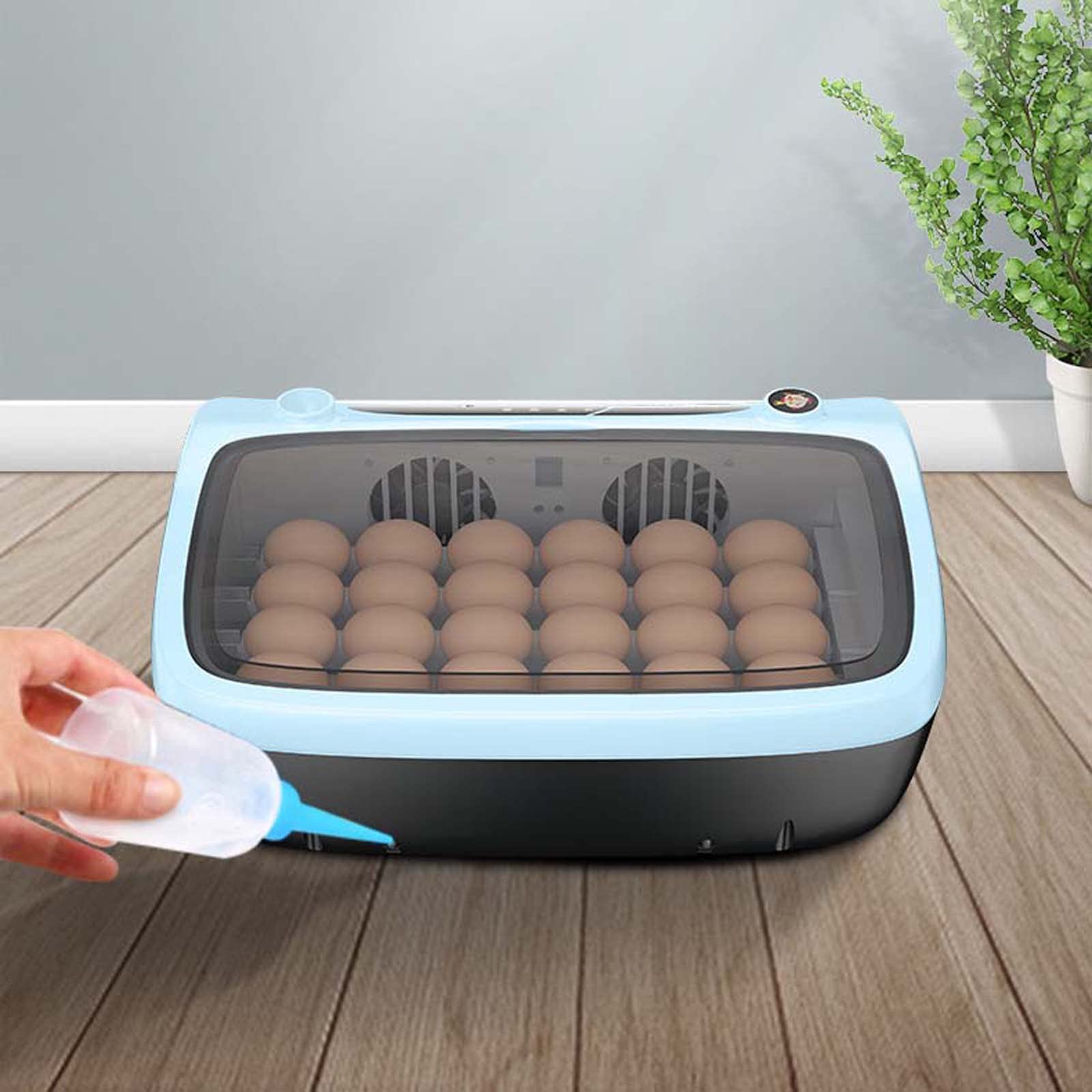 Incubadora de Huevos, máquina de incubación de Aves de Corral Completamente automática, criadora de máquina de incubación de Aves de Corral Digital Completamente automática, (Blue 36 Pieces)