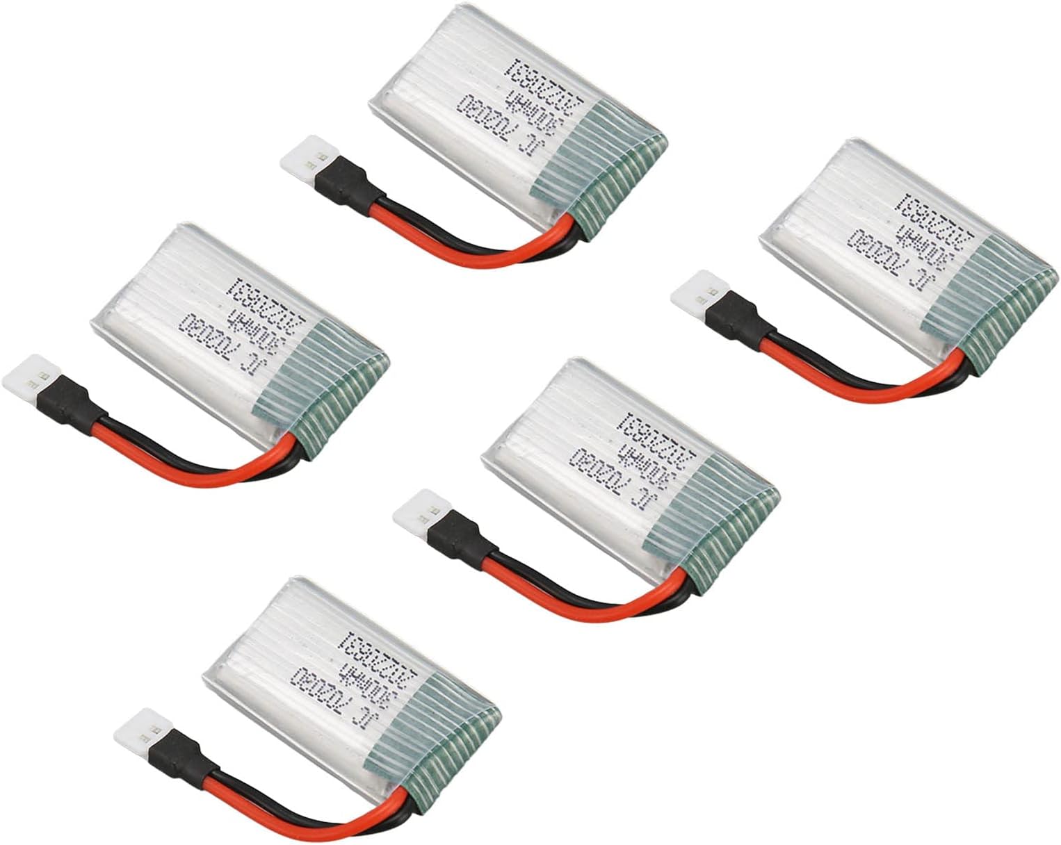 High Capacity 300mAh 3.7V RC Drone Battery, Pure Cobalt UAV Replacement Battery Compatible with E55 FQ777 FQ17W F180 FY530 U816 U830 X11C