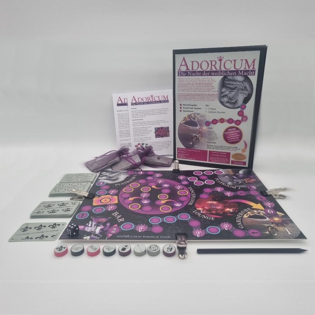 Adoricum - Die Nacht der weiblichen Macht - Erotikspiel - BDSM Brettspiel - Brettspiel für Erwachsene - Kinky Spiel