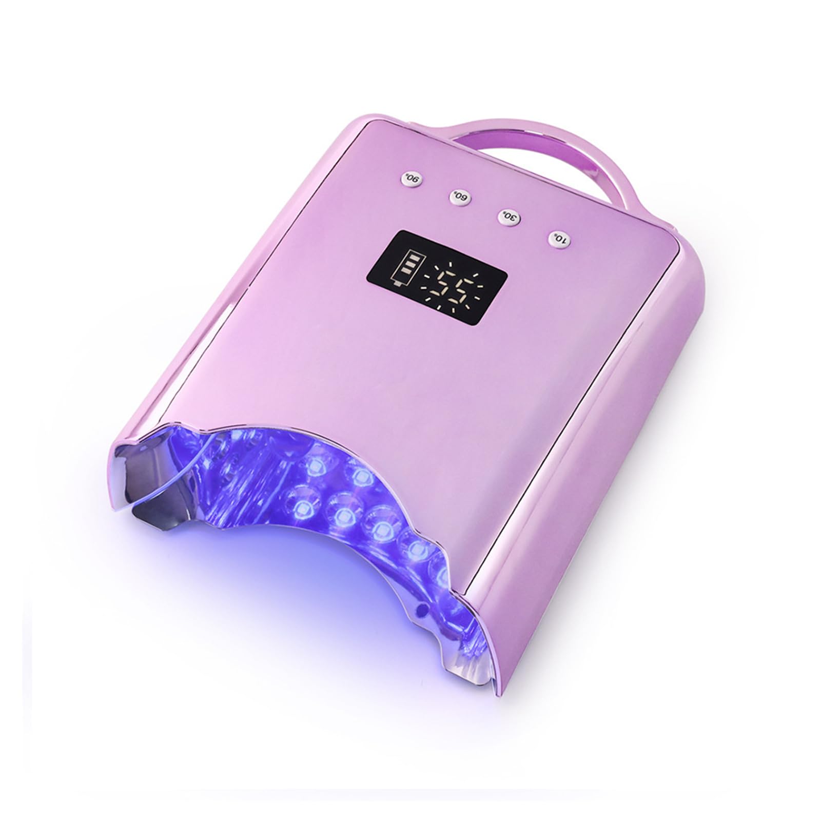 ALKYANK ,Purple2,Rechargeable Nail Lamp UV LED Gel Nail Gel Polish Dryer 78w Nail Dryer Machine 10S Quick Drying Fast Curing Power for Fingernail Toenail Salon