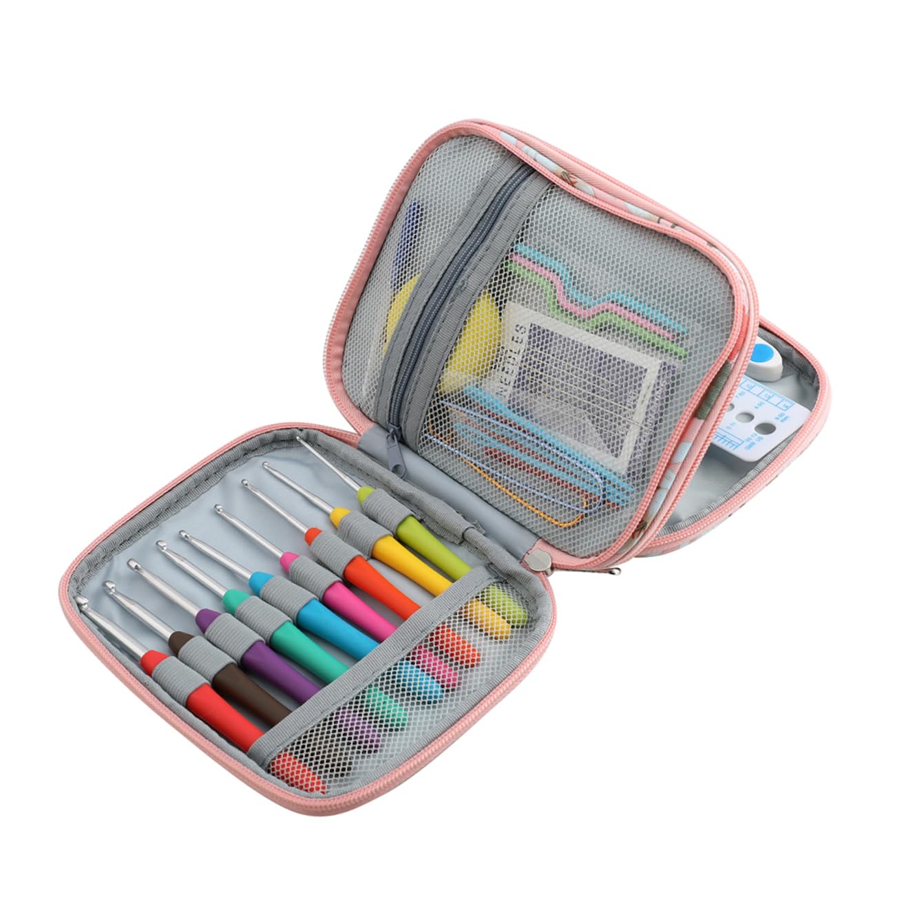 HOMSFOU 1juego Herramientas De Mano Con Bolsa De Almacenamiento Kit De Ganchillo Con Agujas De Para Manualidades y Proyectos Diy