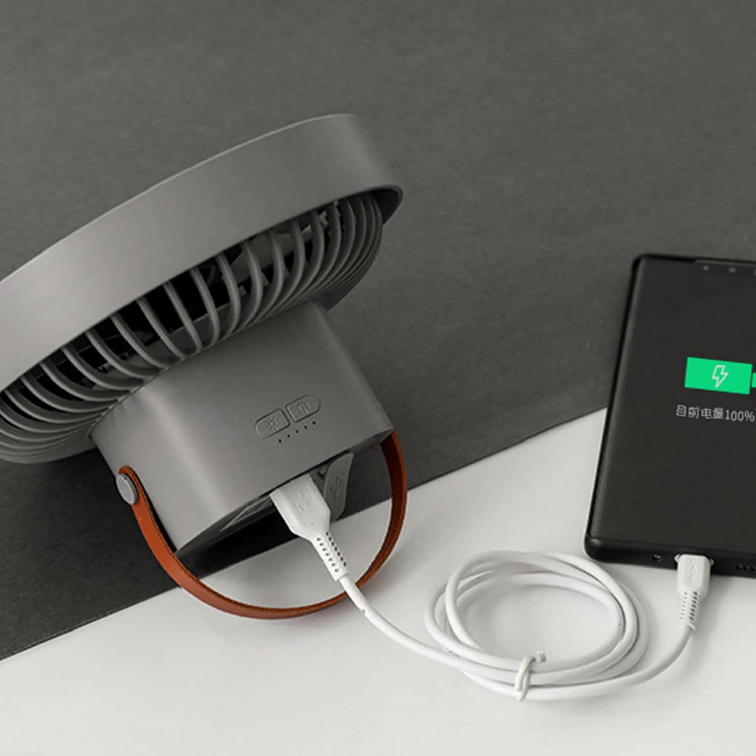 Fan 3 Gears Desktop Flexible Tripod for Outdoor Cooling Fan with LED Light