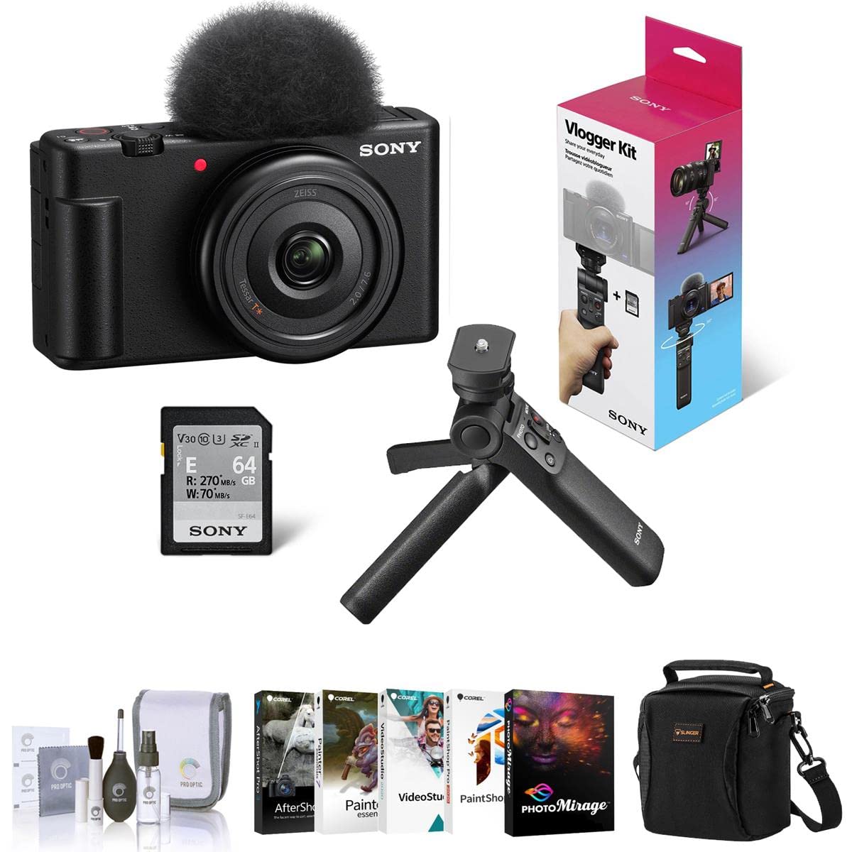 Amazon | ソニー Vlogカメラ ZV-1F ブラックバンドル Vlogger