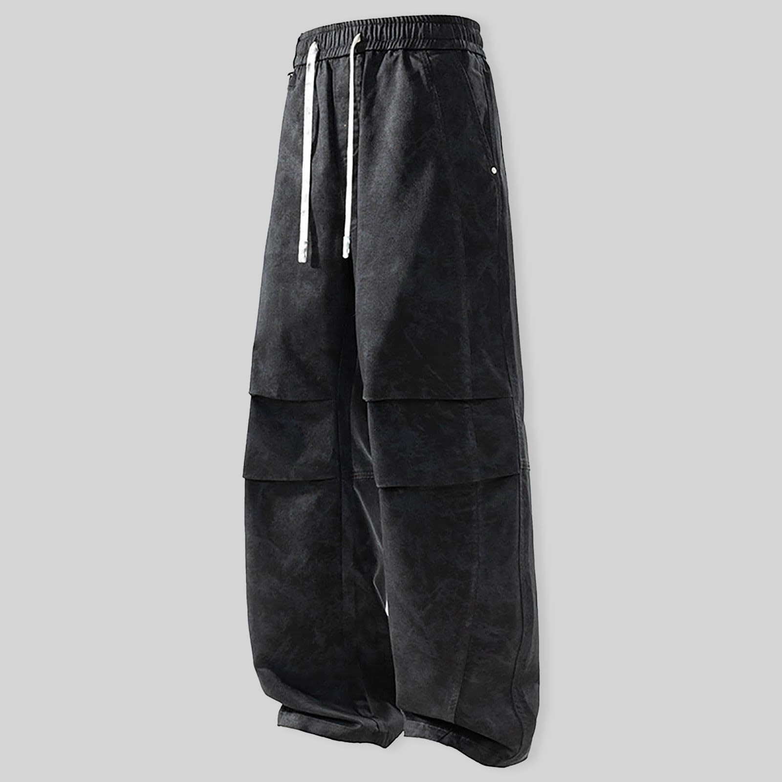 Herren Herbst und Winter Gewaschene Fallschirmjägerhose Herren lockere gerade Beinhose mit weitem Bein Trendsport Freizeithose