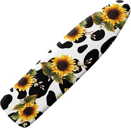 Miniatura 1 de Psesaysky Almohadillas de hierro para planchar, resistentes a las quemaduras, cubierta y almohadilla de tabla de planchar tamaño estándar, girasol,