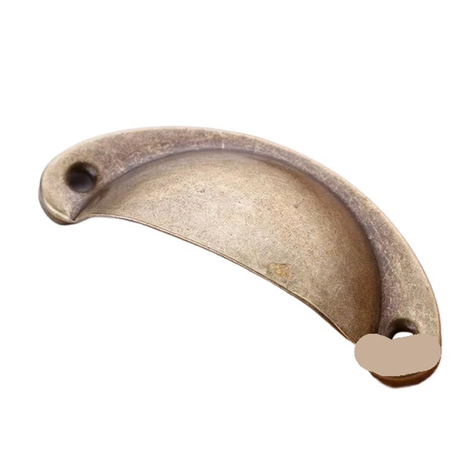 YILWPV 4Pcs Retro Metal Kitchen Drawer Cabinet Door Handle and Furniture Knobs Hardware Cupboard Antique Brass Shell Pull Handles Handle Sets(Green Ancient)