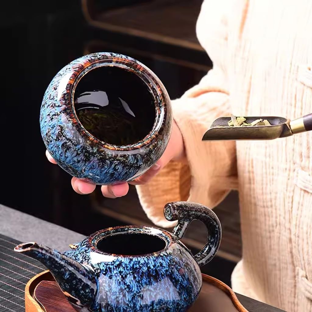 Zuccheriera in ceramica, mini barattolo da viaggio portatile sigillato per servire caffè macinato, tè, zucchero, sale e altro ancora