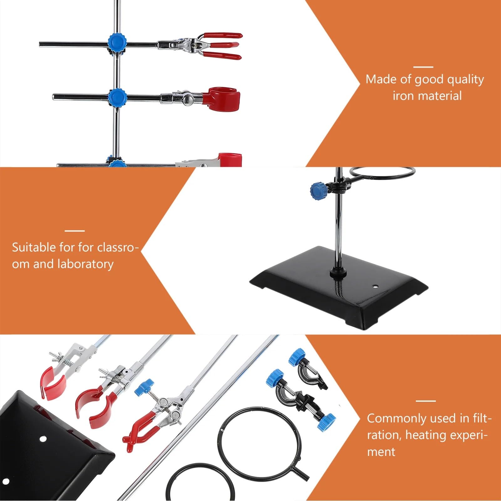 morsetto per beuta Kit di attrezzatura per rack in metallo da laboratorio di ferro da laboratorio personalizzato per forniture per gli strumenti di supporto Morsetto