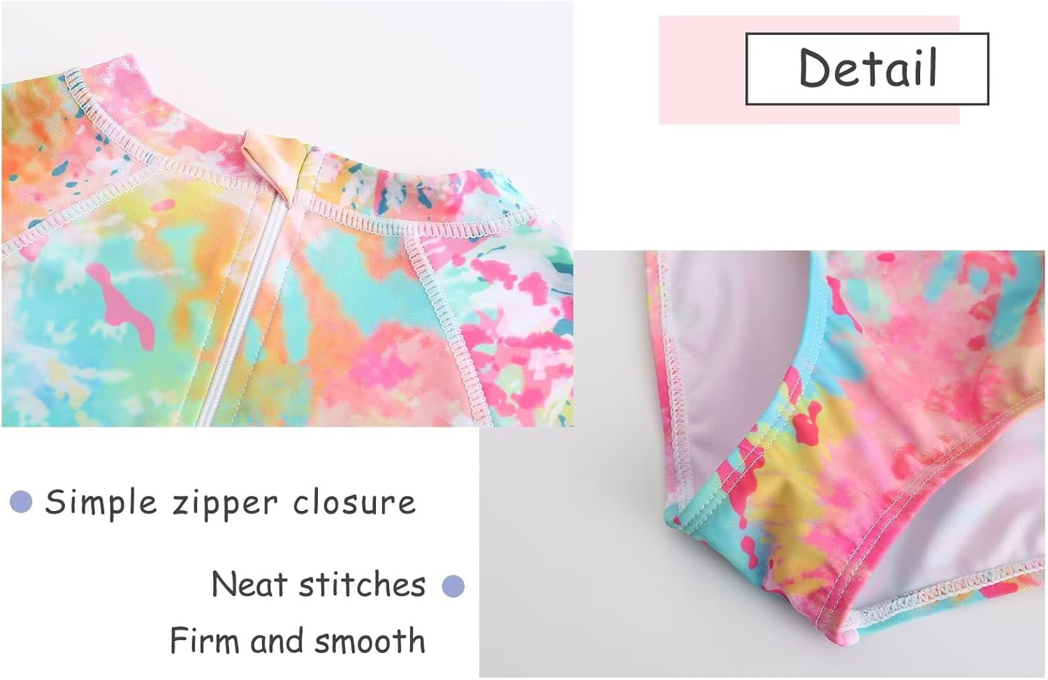 Aisyee Girls One Piece Swimsuits Long Sleeve Rash Guard Kids Hawaiian Bathing Suit UPF 50+ Swim Shirts 3-16 Years - Image 4