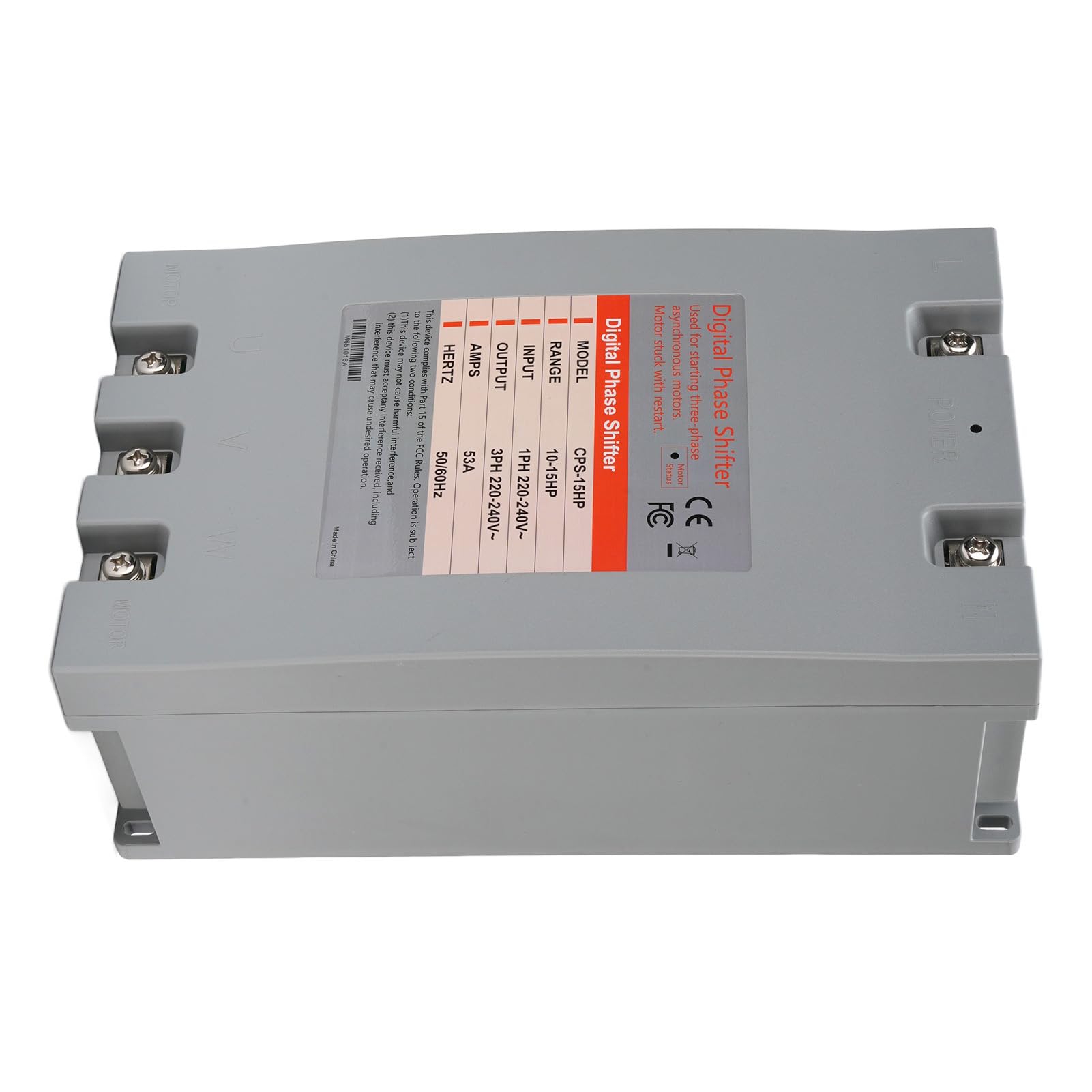 Convertitore di Fase Digitale 10-15 da 1 Ph a 3 Ph 53 Amp Compatto