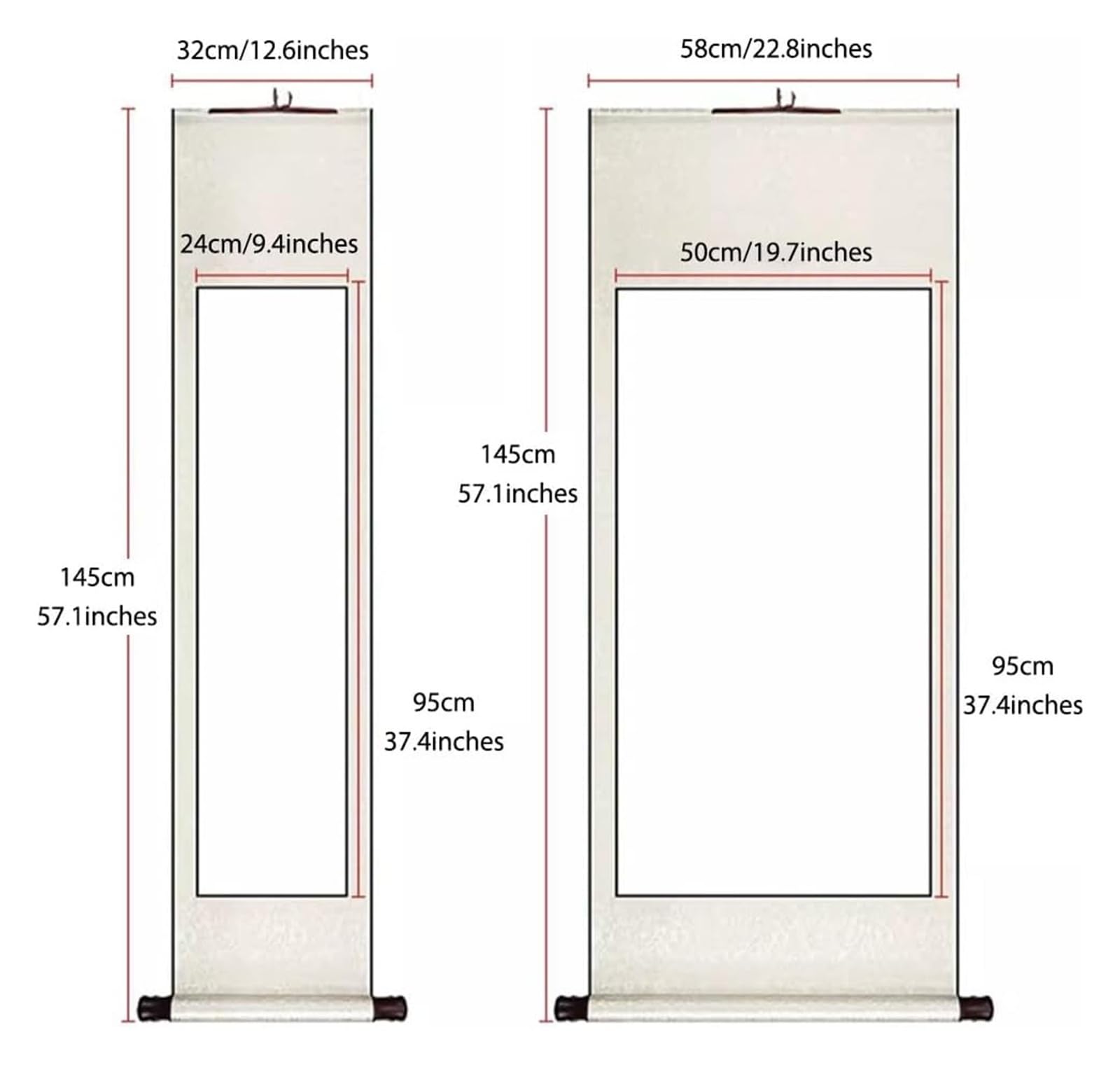Zestaw 3 obrazów z motywem górskim, do powieszenia w salonie, pionowa sztuka ścienna w stylu orientalnym Feng Shui, dekoracja gotowa na prezent(Creamy White B)