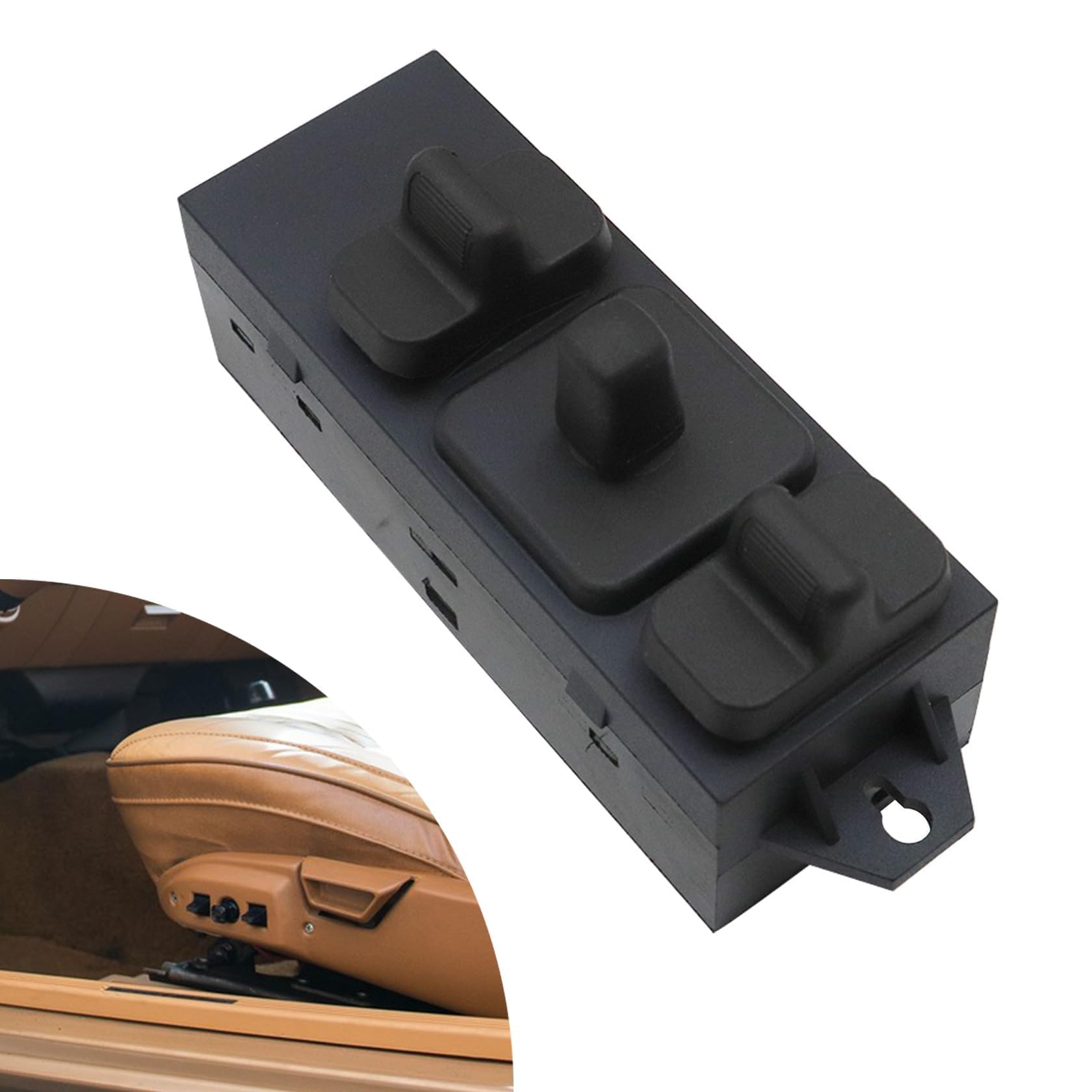 FZJDSD Interruptor de asiento eléctrico del lado del conductor delantero compatible con Chrysler compatible con Dodge Ram compatible con Jeep 1990-2009 Reemplaza 4373666AA