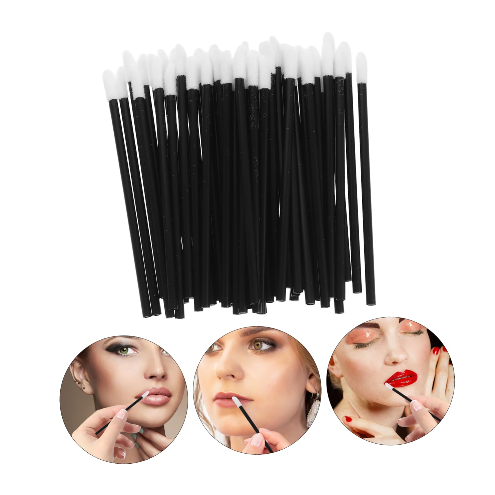 Healeved Plastic Lip Brush for Lipstick 200pcs Disposable Lip Gloss Applicator Wands