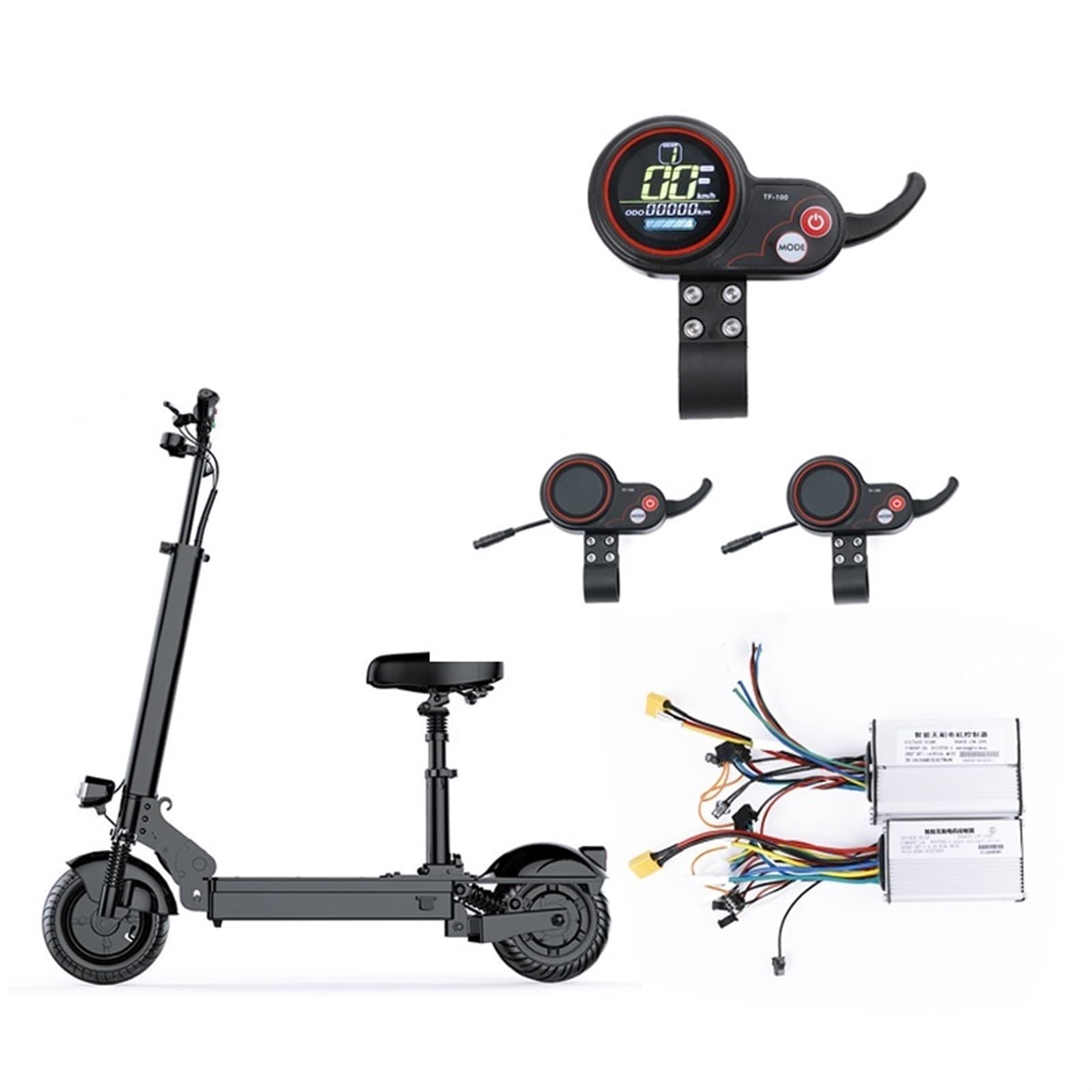 Contrôleur de Moteur de Scooter électrique TF-100 contrôleur de Moteur sans balais Intelligent + Affichage des Instruments, for Kugoo, Scooter M4 Instrument LCD pour Scooter(6Pin)