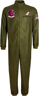 Mens Top Gun Fleece Onesie Teens Maverick Flight Suit Costume Fighter Pilot Jumpsuit Pyjamas Loungewear Pjs