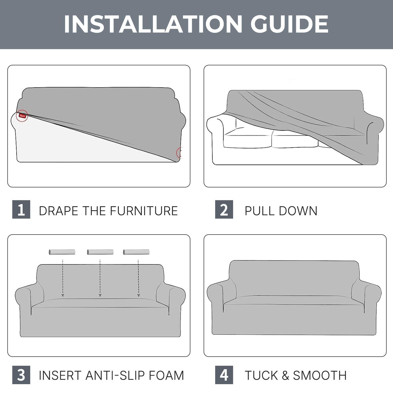 Ystyle Sofa überzug 1 Sitzer Mit Armlehne, Stretch Sofabezug rutschfest, Modern Sofa Cover Für Hunde Haustiere, Atmungsaktiv Couch überzug Mit Elastic Bottom, Sand