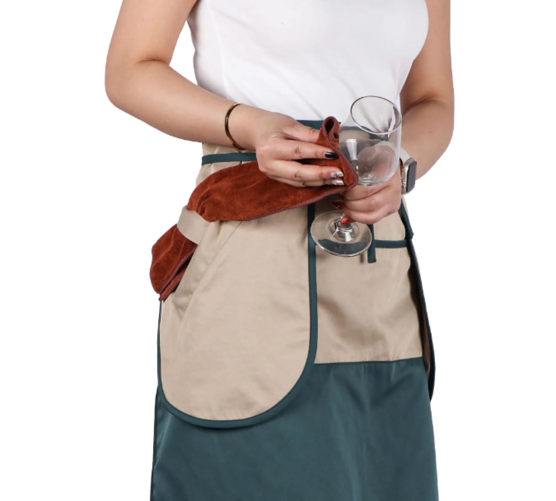 Delantal Cocina Baberos Delantal De Media Cintura con Bolsillos De Color Patchwork Ropa De Trabajo De Cocina para Restaurante para Hombres Y Mujeres
