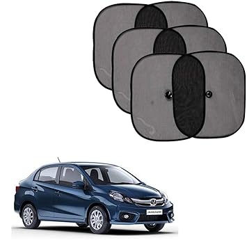 Car Window Shade, Auto Sunshade for Blocking UV Ray and Protecting Sunshade for Honda Amaze (Set of 6)