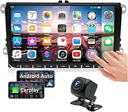 Multimídia MP10 1Din Android Auto Carplay Bluetooth Tela 9 Polegadas e Entrada Para Câmera de Ré Espelamento