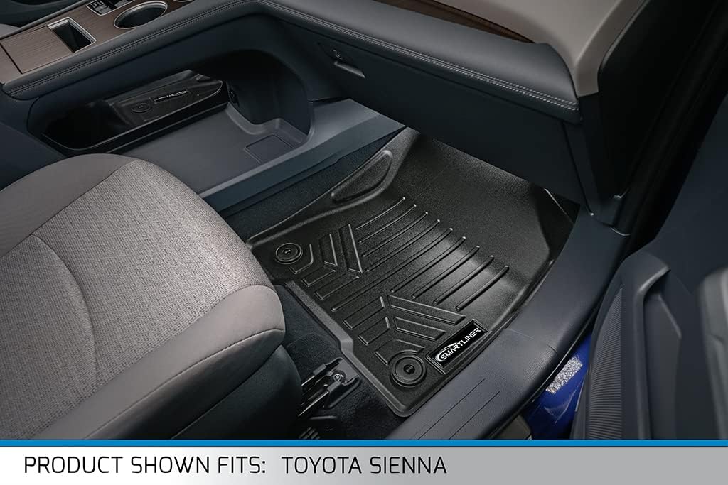 SMARTLINER Custom Fit Floor Mats 3 Row Liner Set Compatible with 2021-2025 Toyota Sienna - Image 3