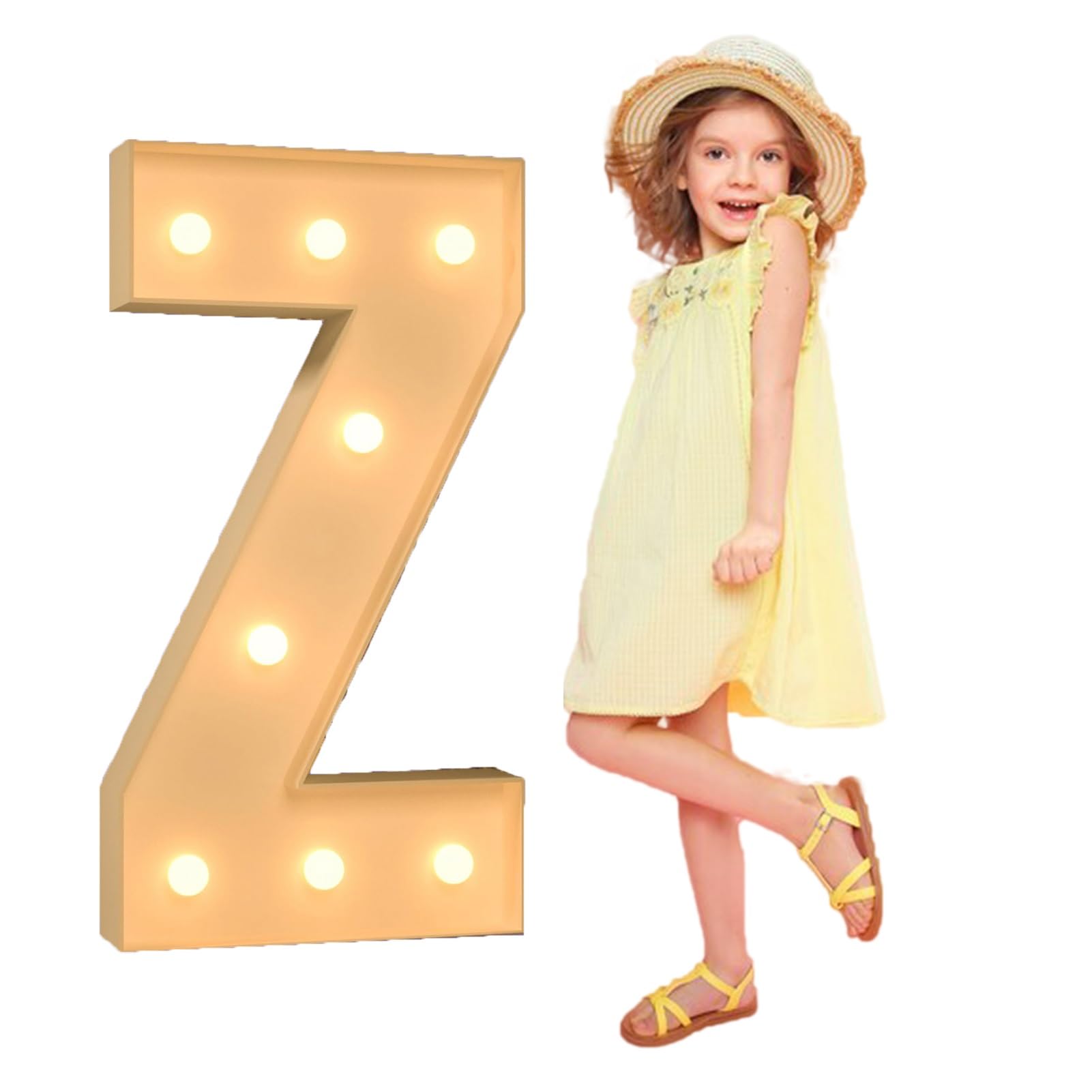 3ft Splicing Letters Light DIY Giant Letters For Baby Shower Birthday Party Backdrop Decorations For Prom Party Bar Birthday Family Christmas Valentin’s Day Anniversary Holiday(Color:Letters Z,Size:3.