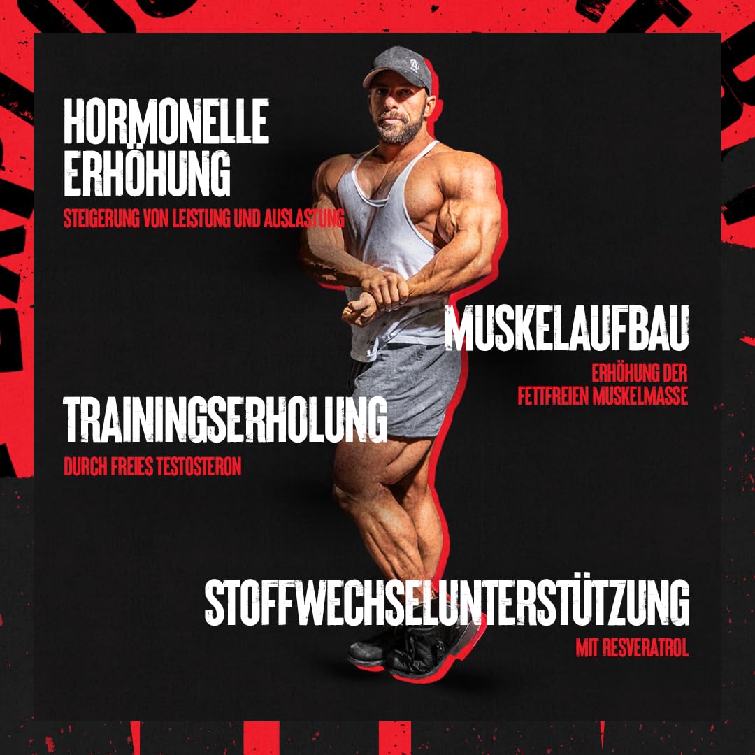 ANIMAL Test – Supplement für Muskelaufbau, Kraft & Performance – Kapseln mit pflanzlichen Extrakten & Astaxanthin – 21 Packs für Bodybuilding & Fitness