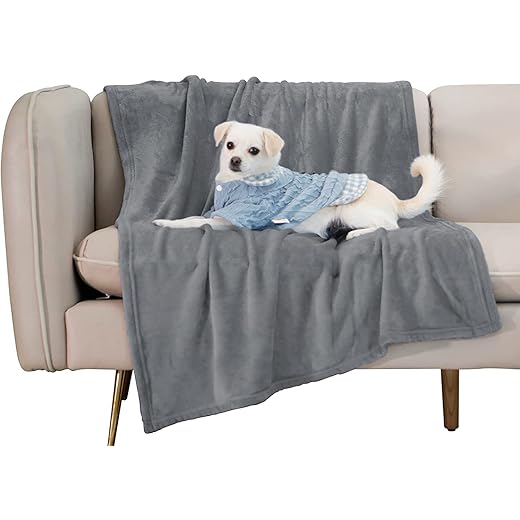 Pet Blanket Plush Fleece Grey 55 X 65 (XL)