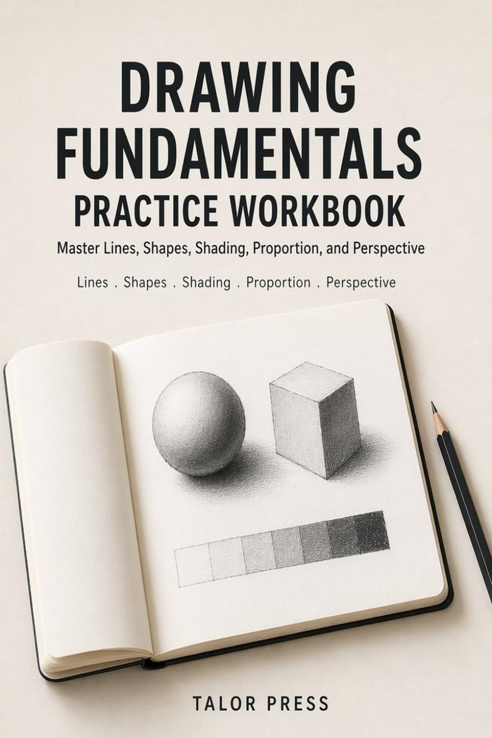Drawing Fundamentals Practice Workbook: Master Lines, Shapes, Shading, Proportion, and Perspective Through Structured Exercises and Daily Practice