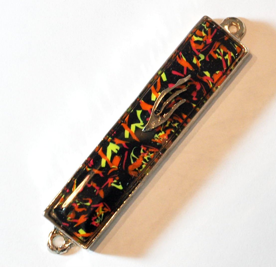 NEW polymer clay Artisan handmade Mezuzah Mezuza case Judaica by orly kliger Home
