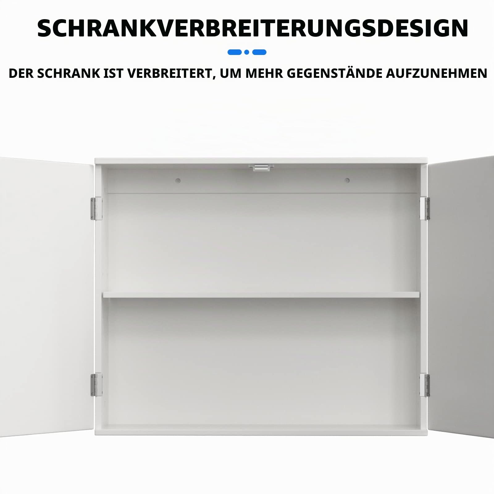 Hängender Badezimmerschrank Hängeschrank Hängeschränke mit Doppeltüren Verstellbare Ablage Badezimmer Wohnmöbel Weiß