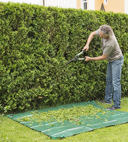 Windhager 06456 Protective and Collectible Tarpaulin, Transport Aid for Garden Waste Topiary Mat, 210 g/m², 1.4 x 1.8 m, Green - Image 3