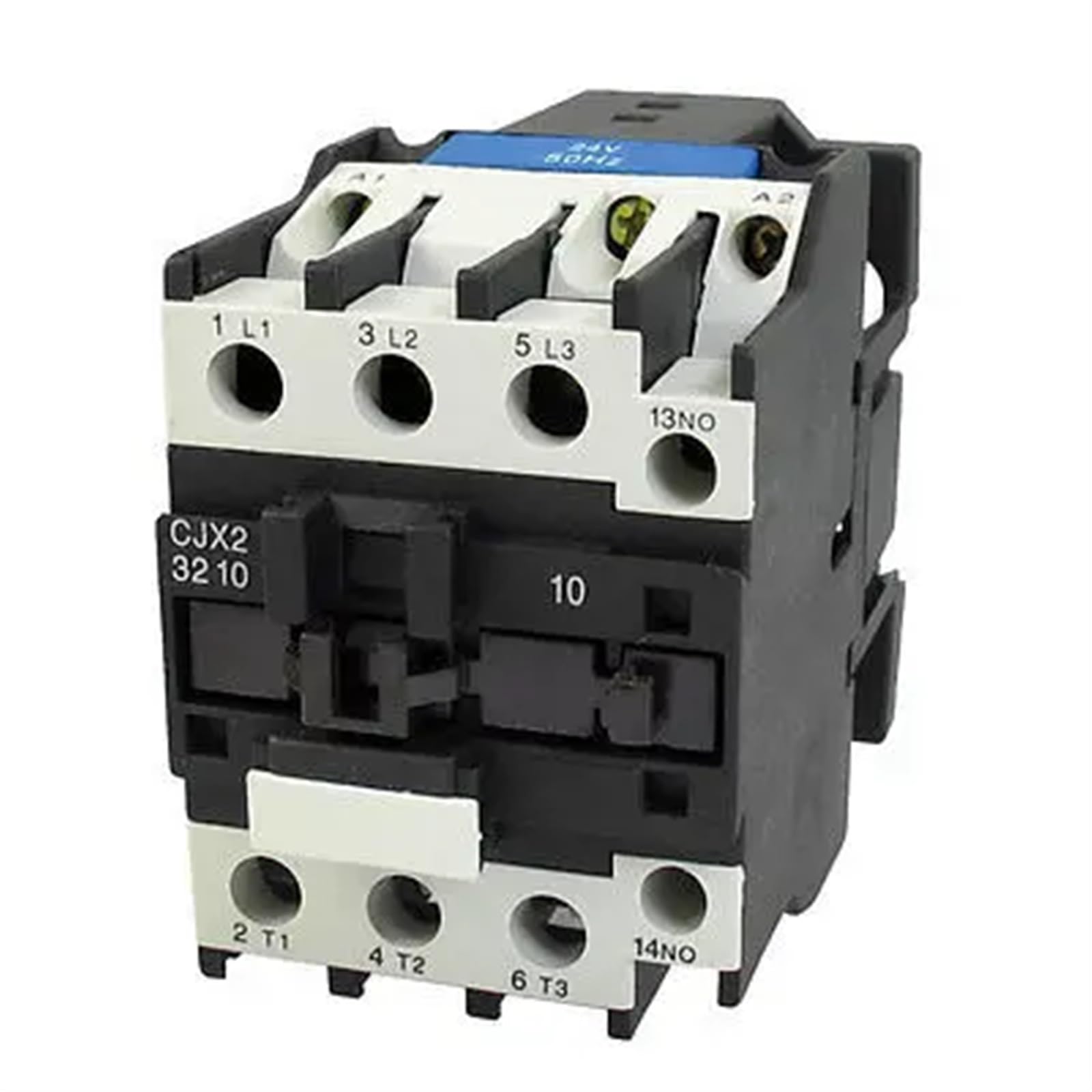QNEZIQTMH CJX2-3210 660V 50A 15KW 3 Poles 3P NO DIN Rail AC Contactor 24V Coil