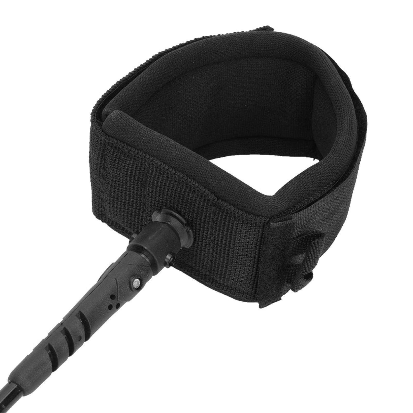 Dpofirs Guinzagli per tavola da Surf TPU, Corda Elastica Nera da 10 Piedi per Sport Acquatici, guinzagli da Surf con Portachiavi, guinzaglio con Acciaio Inossidabile a 360 Gradi,