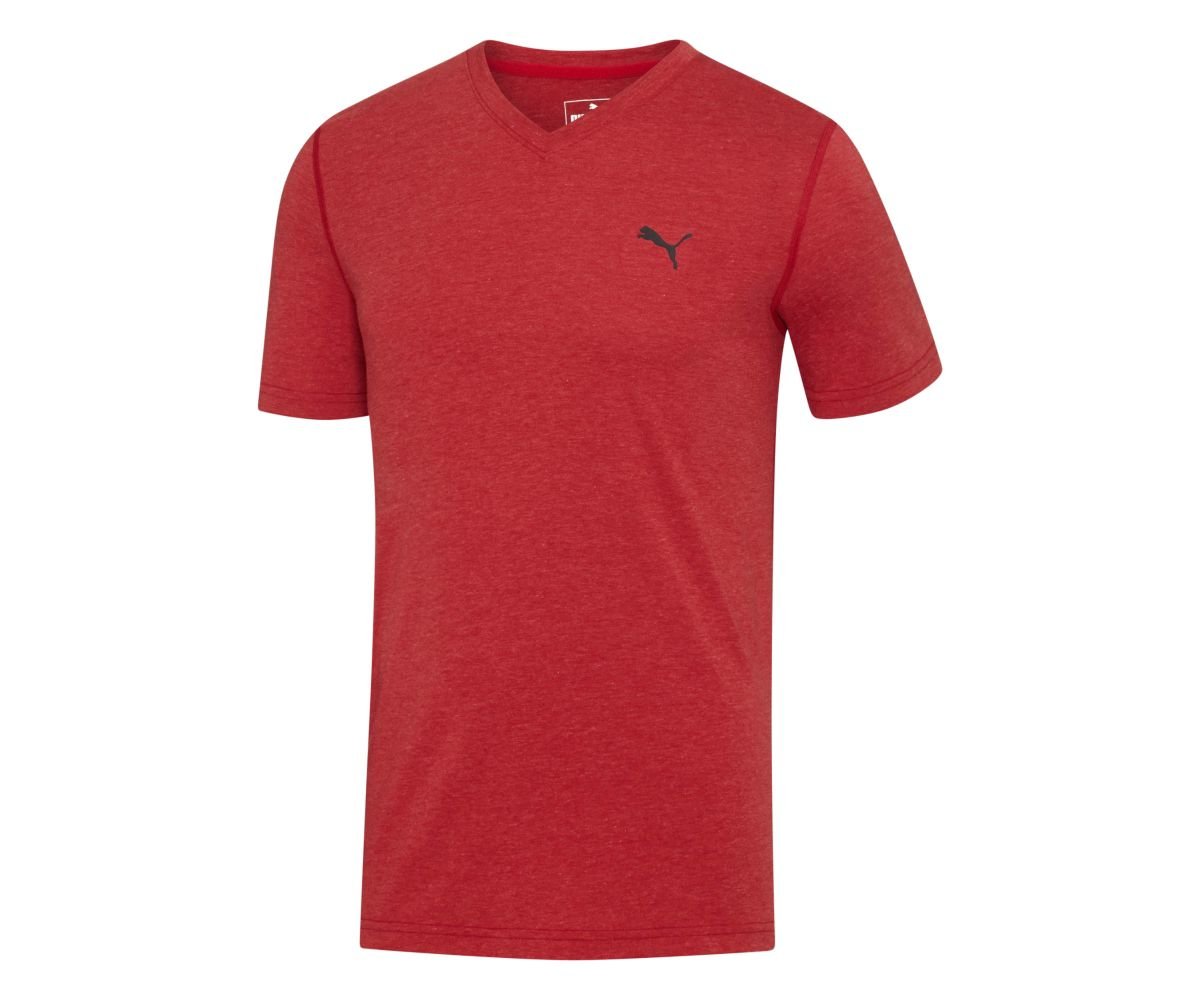 PUMA Men's Essential Short Sleeve V-Neck Shirt