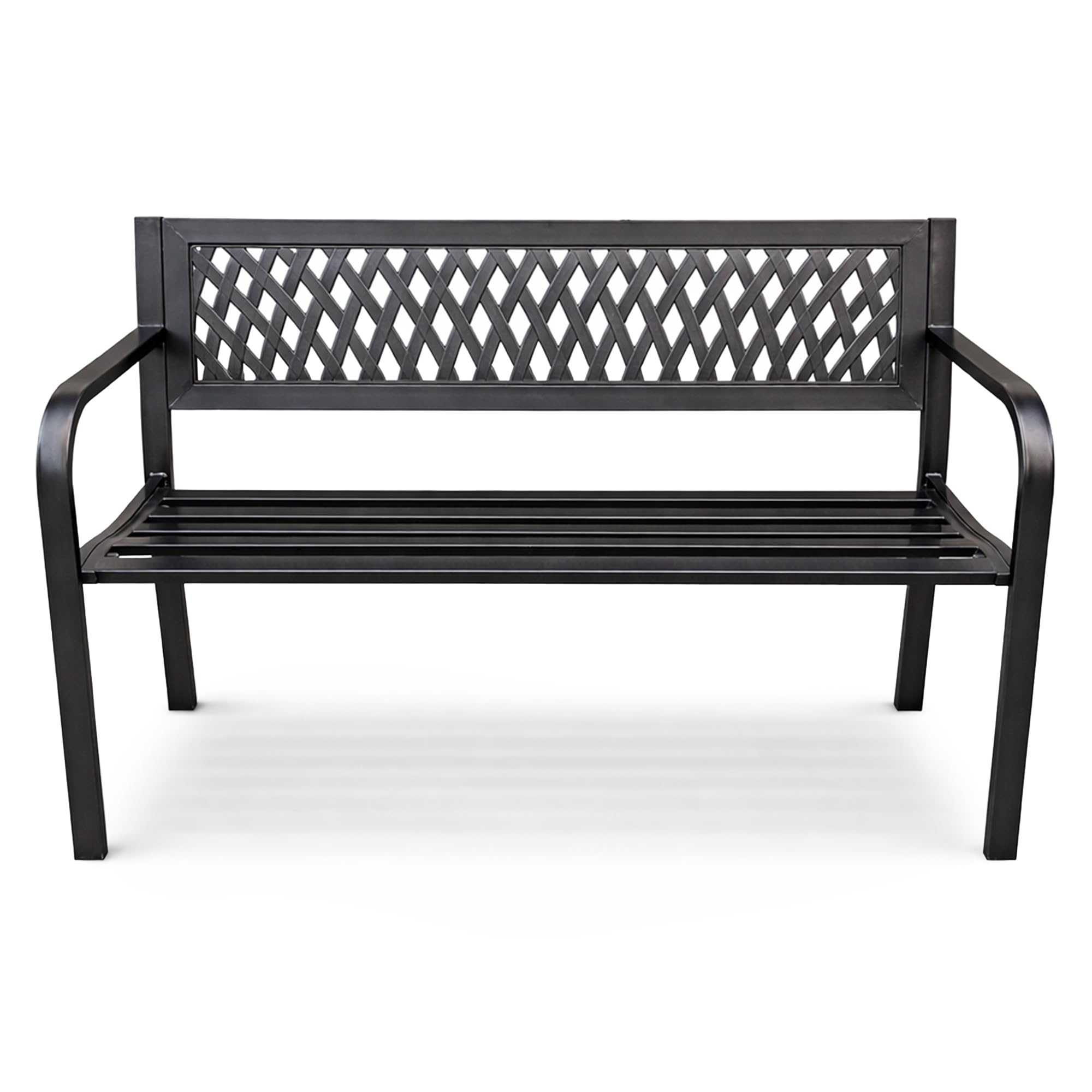 AKORD Panchina da Giardino KALIA in Acciaio 122 cm Nero