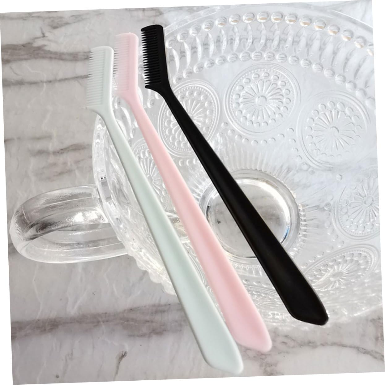 Angoily 30pcs Eyebrow Brush Lash Comb Set Portable Makeup Supply for Daily Use Random